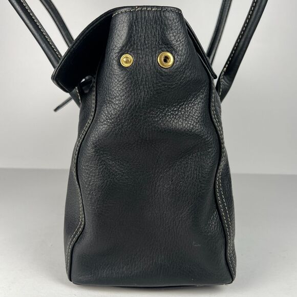 Dooney & Bourke Priscilla Black Leather Satchel Purse Bag Handbag - Picture 5 of 16